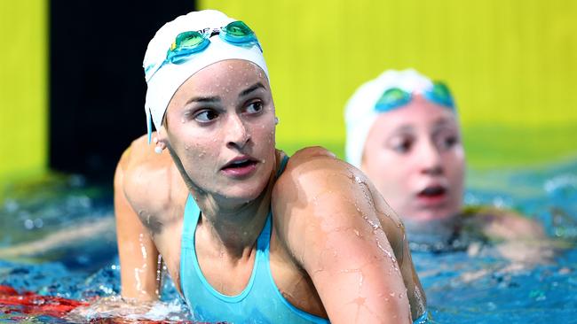 Kaylee McKeown nearly broke her own 100m backstroke world record. (Photo by Quinn Rooney/Getty Images)