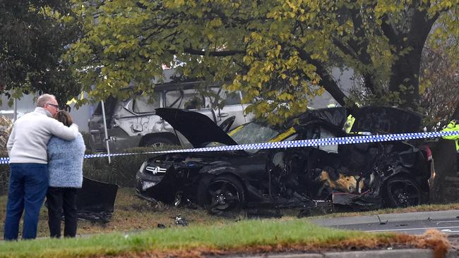 The couple in the Holden Commodore had only been married for 12 months. Picture: Nicole Garmston