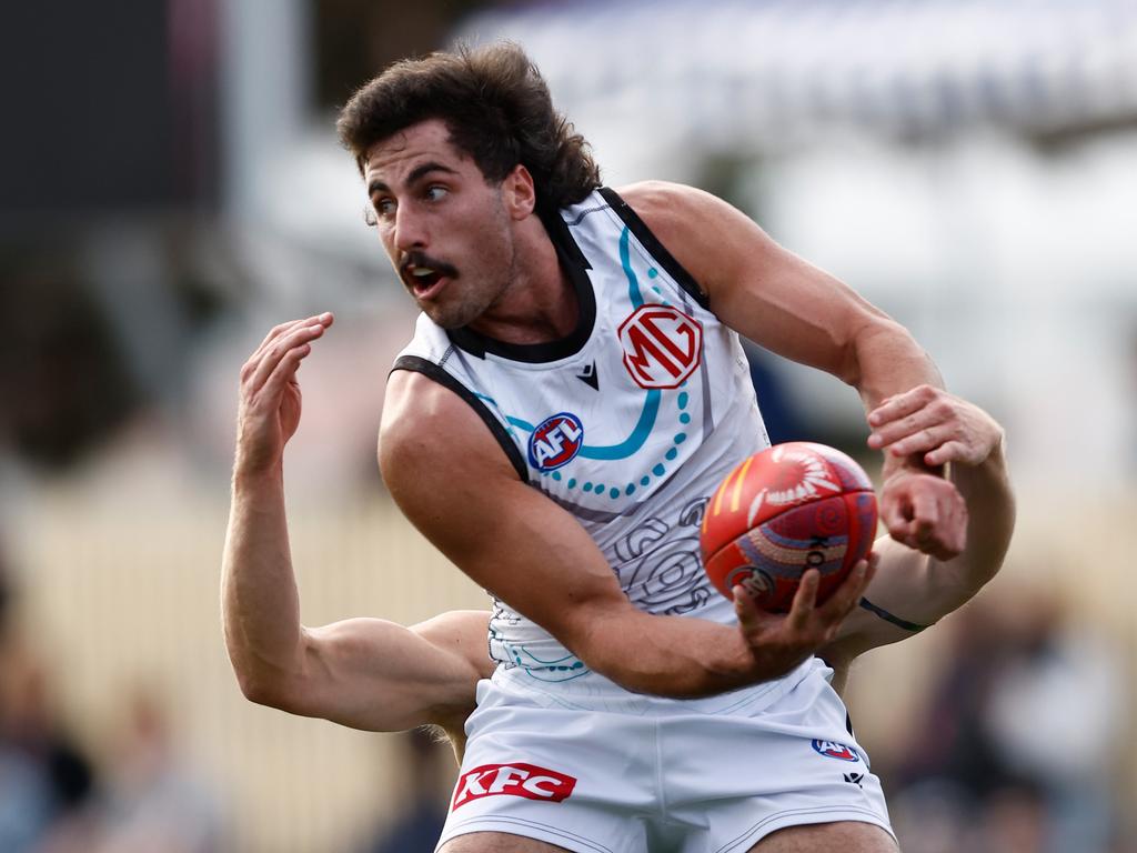 Lachie Jones is expected to re-sign before the end of the season. Picture: Michael Willson/AFL Photos via Getty Images