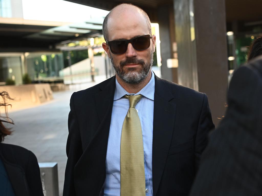 Justin Howes, team leader at Queensland Health Forensic and Scientific Services, leaves the Magistrates Court after giving evidence to the inquiry into DNA Forensic Testing in Queensland. Picture: NCA NewsWire / Dan Peled