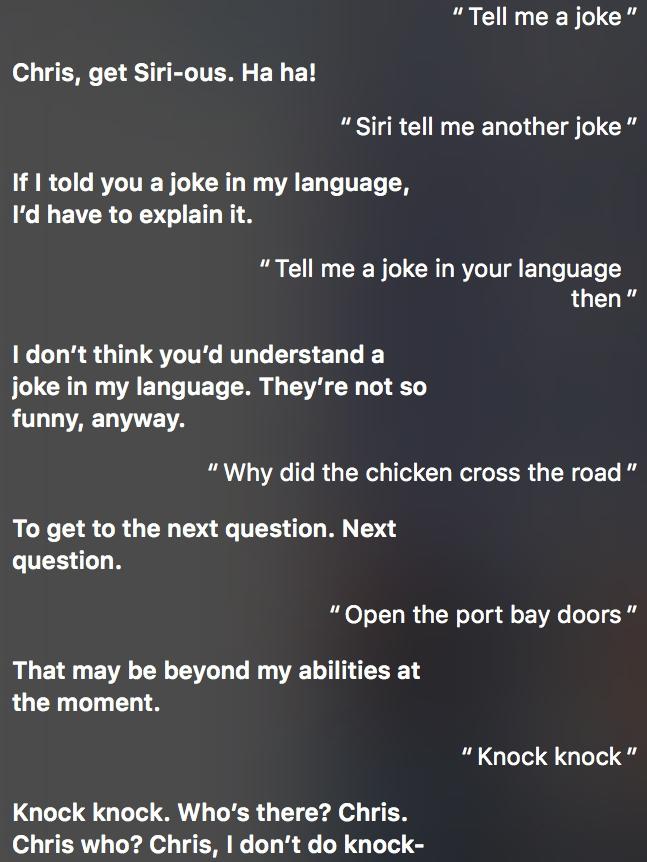 Siri can be super siri-ous.