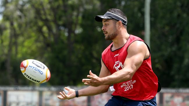 Jarryd Hayne at Fiji training during the Rugby League World Cup