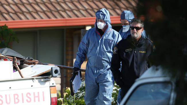 Tasmania Police investigating a body found in Carbeen Street Mornington.  Picture: NIKKI DAVIS-JONES