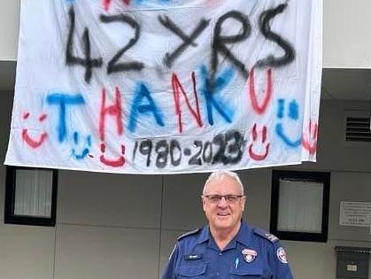 Grant Prendergast's colleagues wished him happy retirement after 42 years. Picture: Supplied