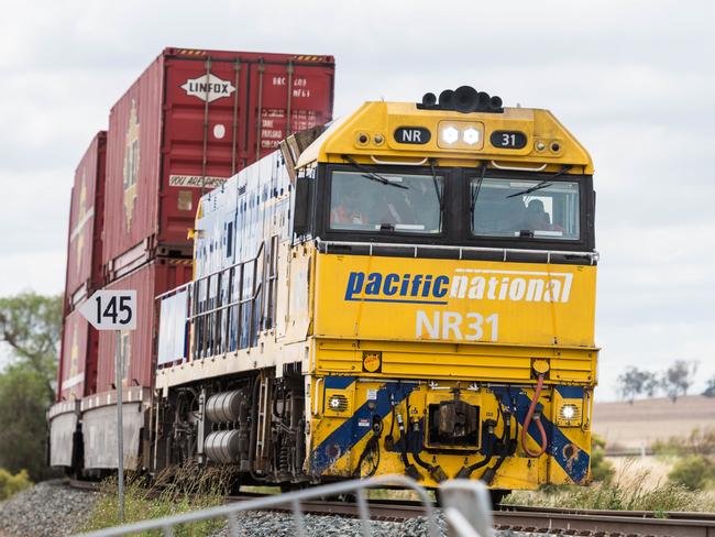 The Inland Rail would accommodate double-stack trains between Brisbane and Melbourne.