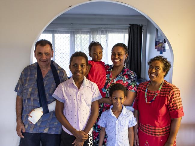 Janet Nyokabi (second right) and her three children – Salem, 18 months, Pendo, 6, and Osteen, 12, live with her mother Perpetual Kinyanjui and stepfather Steve Bylsma.