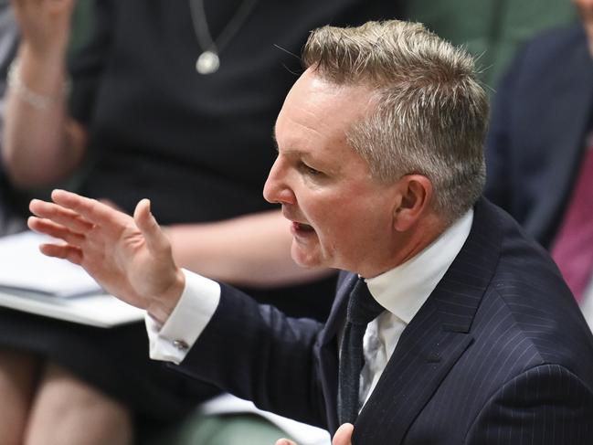 CANBERRA, AUSTRALIA, NewsWire Photos. FEBRUARY 6, 2024: Minister for Climate Change and Energy Chris Bowen during Question Time at Parliament House in Canberra. Picture: NCA NewsWire / Martin Ollman