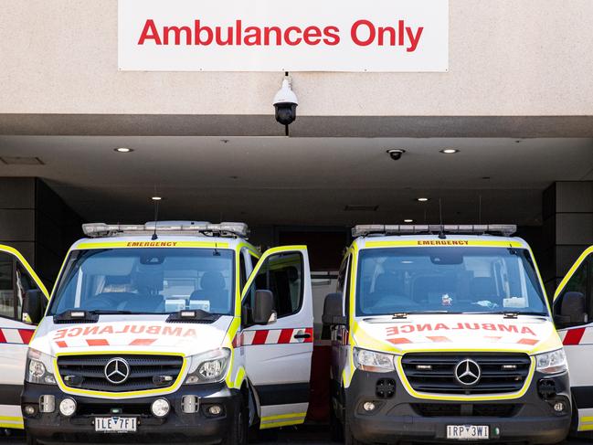 Ambulance Victoria can have as little as 10 ambulance call-takers at a time. Covid calls are taking up lines. Picture: Getty Images