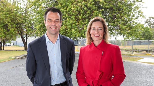 Josh Willie MLC, current Labor Member for Elwick, announcing that he will vacate his seat to run for Clark for a place in the House of Assembly at the next state election. Here with Rebecca White MP, Tasmanian Labor, opposition leader. Picture: Mireille Merlet