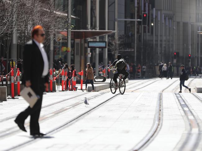 The light rail has opened up George St to pedestrians. Picture: John Grainger