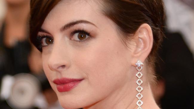 NEW YORK, NY - MAY 05: Actress Anne Hathaway attends the "Charles James: Beyond Fashion" Costume Institute Gala at the Metropolitan Museum of Art on May 5, 2014 in New York City. (Photo by Dimitrios Kambouris/Getty Images)