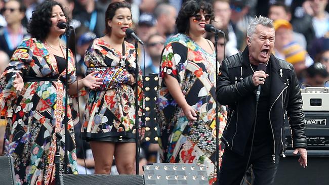 Jimmy Barnes pre game. Picture: Michael Klein