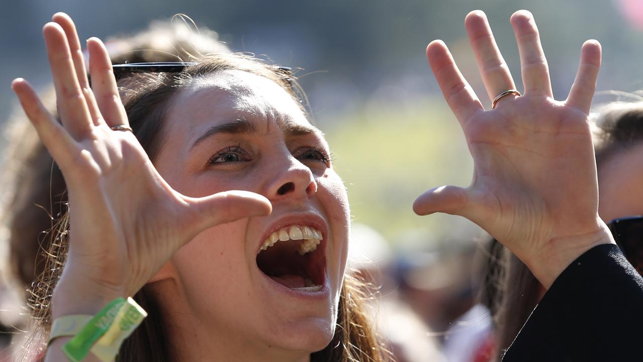 Local artist Tones and I performs during at Splendour in the Grass music festival in Byron Bay, (AAP Image/Regi Varghese)