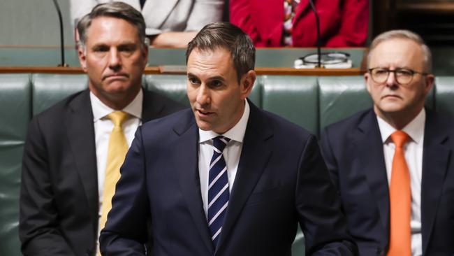 Treasurer Jim Chalmers hands down the 2023 federal budget. Picture: NCA NewsWire/ Dylan Robinson