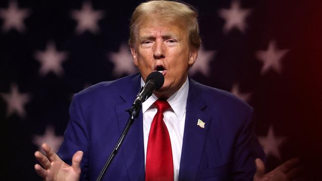 Donald Trump delivers remarks during a campaign rally in Reno, Nevada. Picture: Getty Images via AFP.