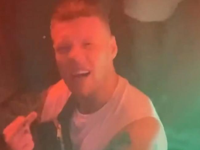 Collingwood’s Jordan De Goey partied hard in Bali with friends. Picture: Instagram