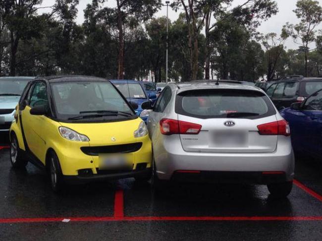 2. Those damn smart cars, so difficult to fit in a car space due to their massive size. Picture: Facebook