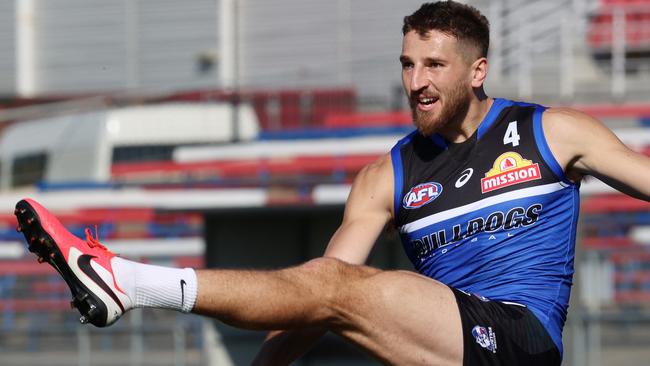 Bulldogs captain Marcus Bontempelli is leading from the front. Picture: Michael Klein