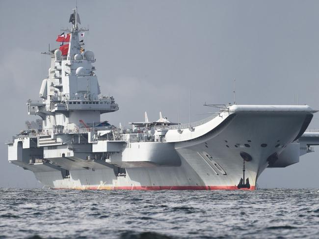 China's imposing Liaoning aircraft carrier has just been deployed in the South China Sea. Picture: Supplied