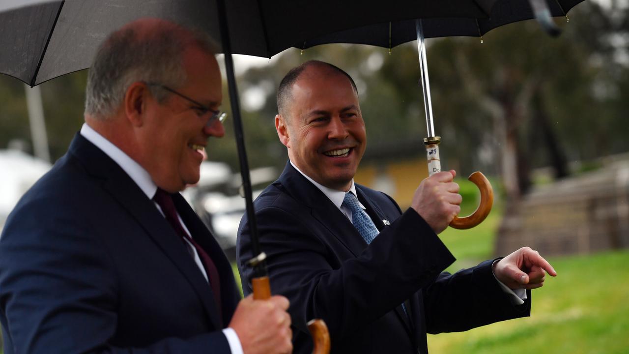 Scott Morrison and Josh Frydenberg have saddled Australia with a century of debt. Picture: Sam Mooy/Getty Images