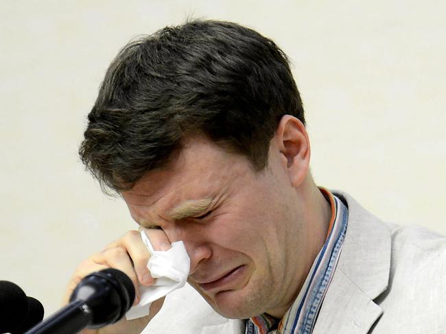 US student Otto Frederick Warmbier. Picture: AFP/KCNA/ KCNA VIA KNS