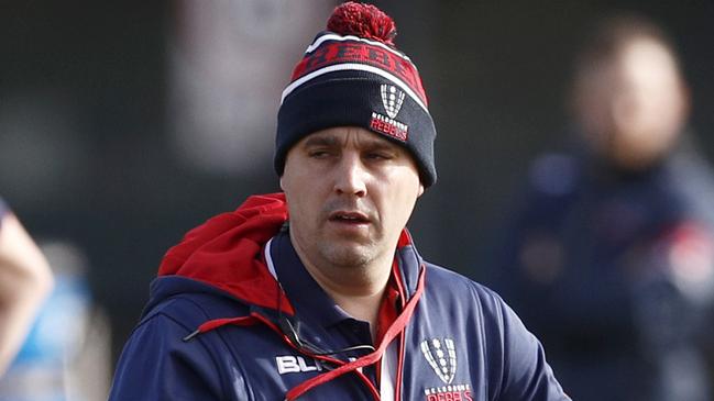 Melbourne Rebels coach Dave Wessels is seen during a team training session in Melbourne, Tuesday, July 3, 2018. (AAP Image/Daniel Pockett) NO ARCHIVING