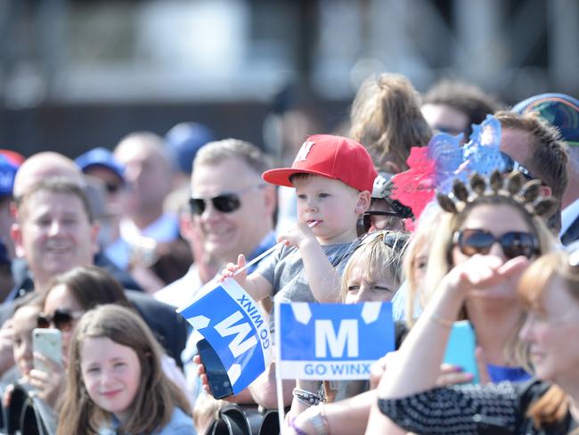 Winx watch: Eager fans young and old vie for a position to see their favourite girl. Picture: AAP