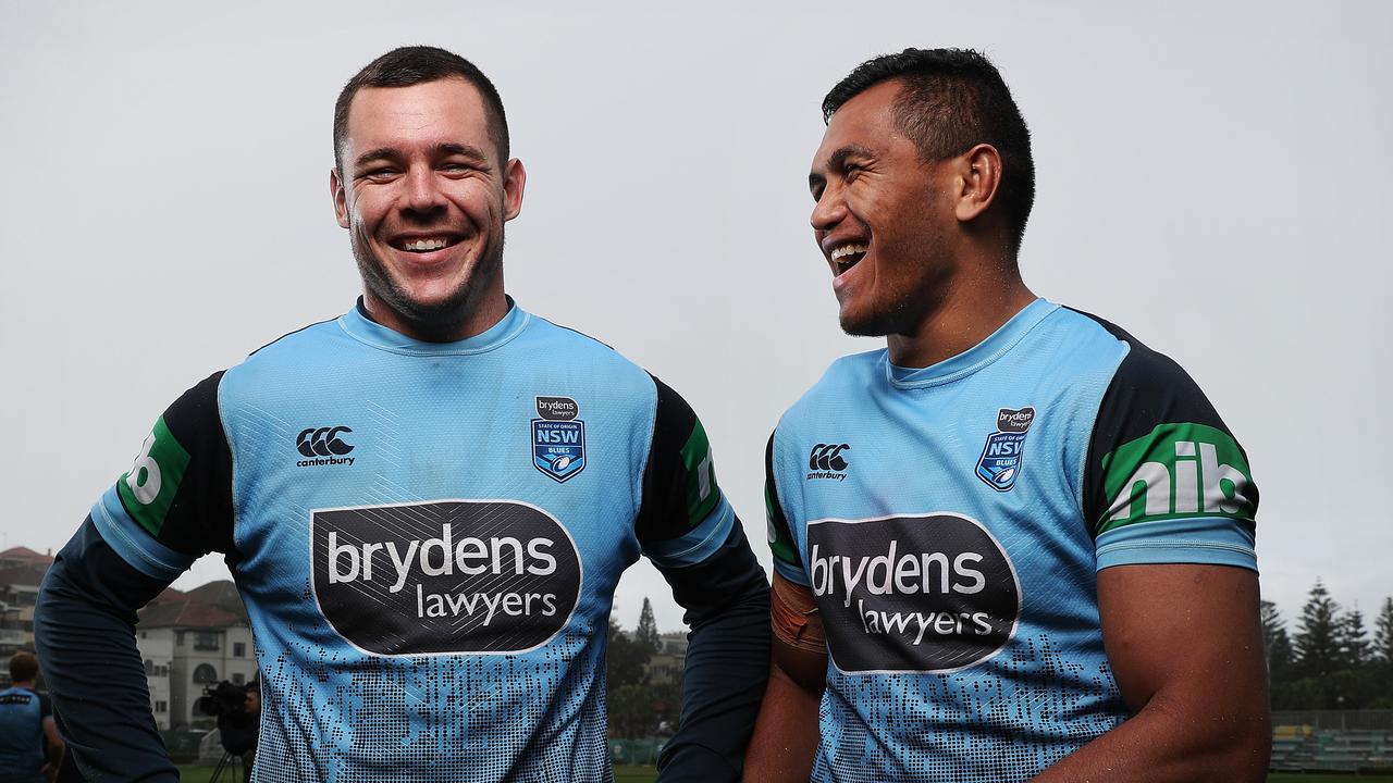 Knights props David Klemmer and Daniel Saifiti are part of the Blues’ engine room. Picture: Brett Costello