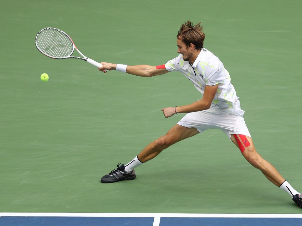 Daniil Medvedev is doing everything he can. Picture: Matthew Stockman/Getty Images/AFP