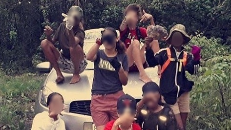 Cairns teens pose up on Instagram in front of an allegedly stolen car.