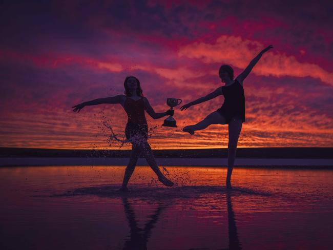 Dancers Sofie Sarr, 14, of Donald, and Jemimah Webb, 18, of Charlton, from from The District Dance Studio.