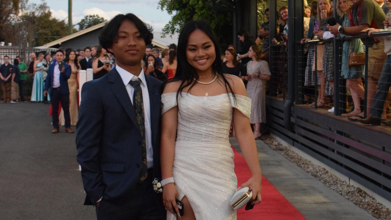 Kate Nisperos and Ron ron Tenorio at Dalby State High School's Formal 2022