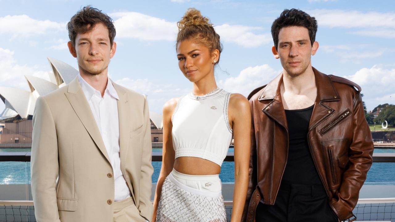 Challengers stars Mike Faist, Zendaya and Joshua O'Connor. Picture: Caroline McCredie