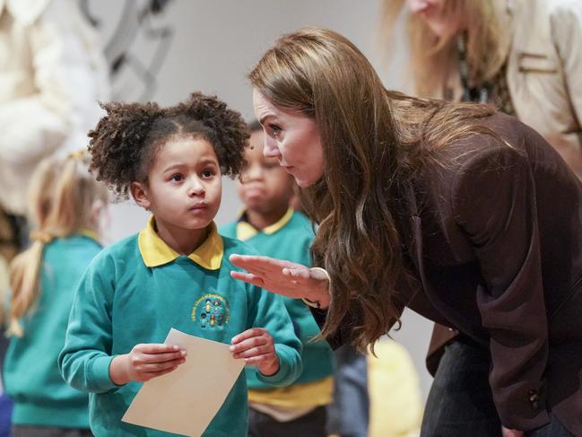 The Princess of Wales joined a group of four and five-year-old schoolchildren at The National Portrait Gallery. Picture: Getty Images