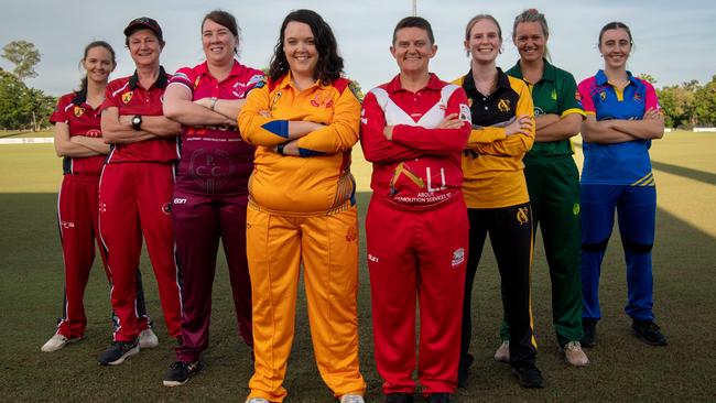 Women’s players ahead of the 2024 Darwin &amp; Districts Cricket Competition. Picture: Pema Tamang Pakhrin