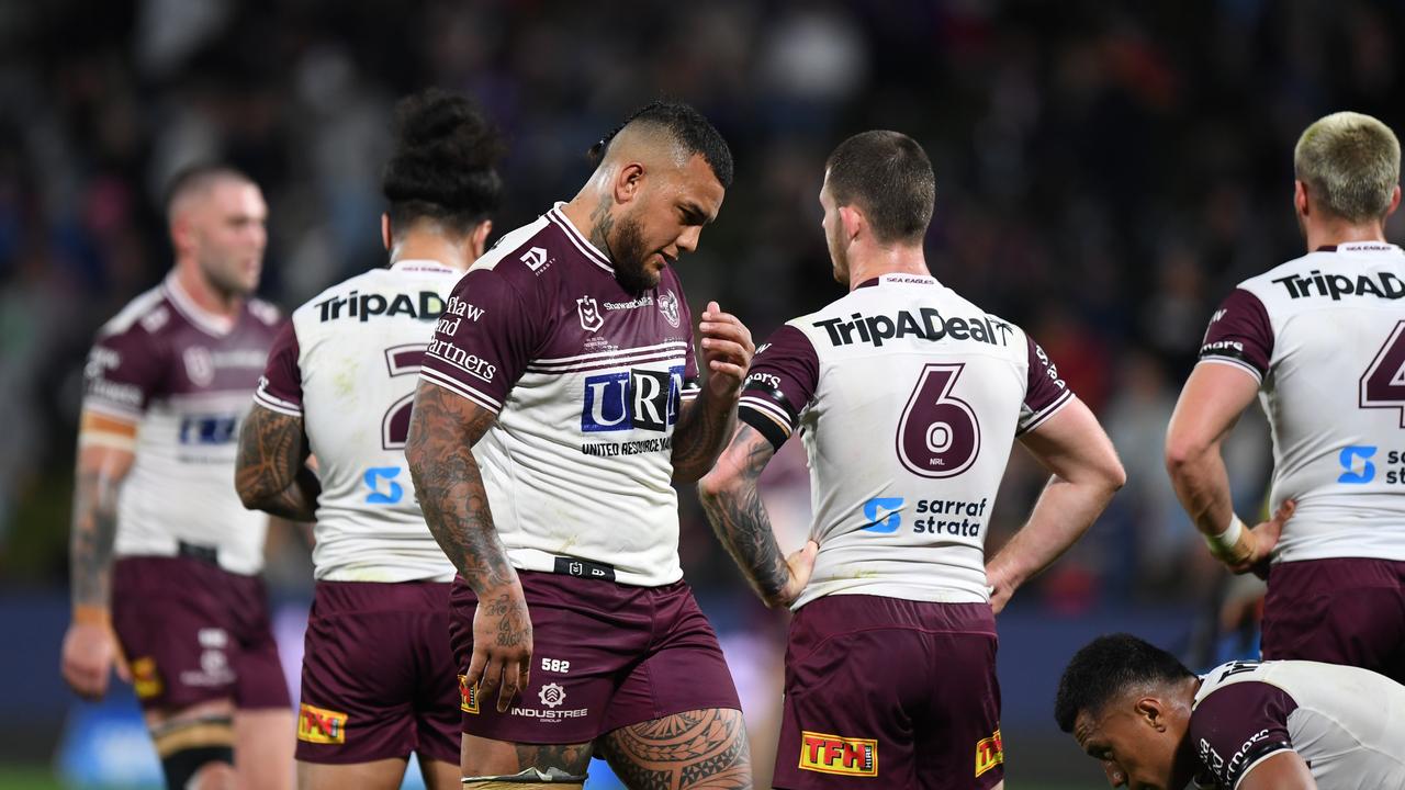 Fonua-Blake played nearly 100 games for the Sea Eagles, but it wasn’t all smooth sailing at Manly. Picture: NRL Imagery