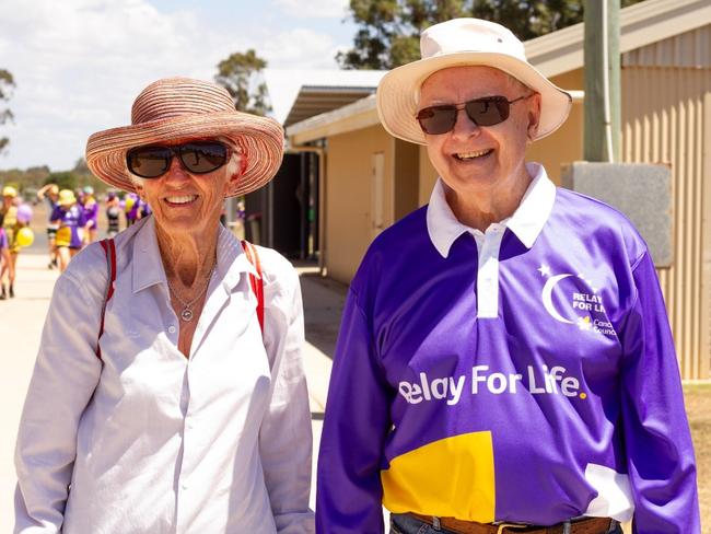 Alan Jacobs and Betty Rogers from Carlyle Gardens at the 2023 Bundaberg Relay for Life.