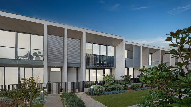 Downsizers are the vast majority of buyers at Balmoral Quay, including this three-bedroom, three-level townhouse at 6 Lumb Place, Rippleside, listed with $1.45m to $1.5m price hopes