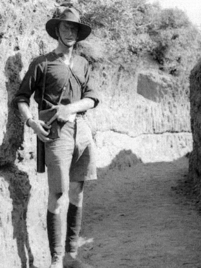 CWar correspondent Charles Bean was in the trenches at Lone Pine and spoke to the men before they went over the top. Picture: Australian War Memorial