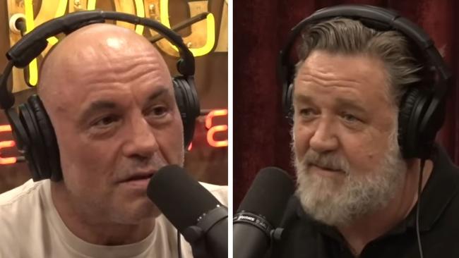 Russell Crowe shared an interesting detail about Joe Rogan's popular podcast. Picture: YouTube