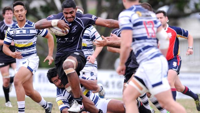 Isireli Naisarani runs the ball for Souths, who will look to bounce back against Bond University after they were felled by Brothers last week. Picture: JOHN GASS