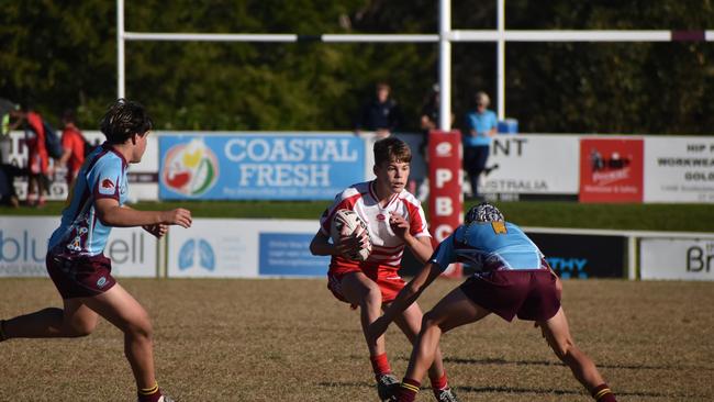 Renouf Shield action: Keebra Park v Palm Beach Currumbin.
