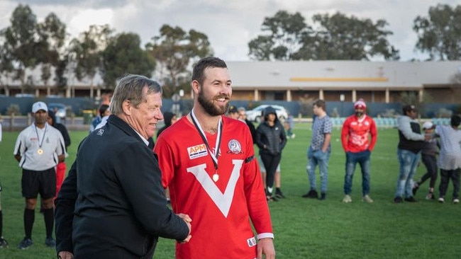 South Augusta 100-gamer Caleb Ritter takes a deserved place inside the Spencer Gulf's top 30. Picture: South Augusta Football Club