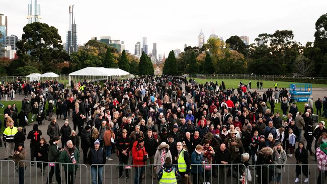 Only 1400 people were allowed to attend the popular Dawn Service. Picture: Asanka Ratnayake/Getty Images