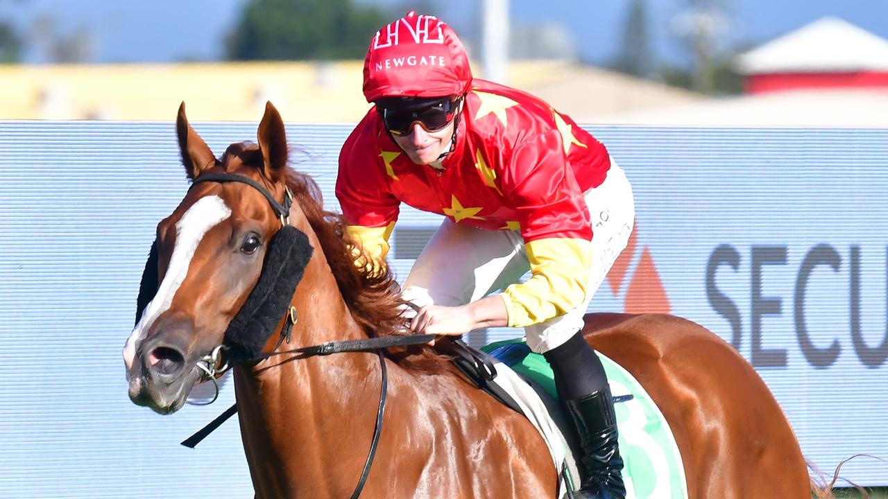 Beadman, ridden by James McDonald, destroys his opposition in the Ken Russell Memorial Classic at the Gold Coast. Picture: Bethany Allday/Trackside Photography