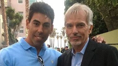 Estephan pictured next to actor Billy Bob Thornton.