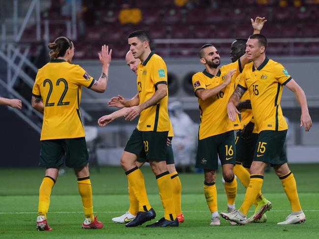 The Socceroos are on the verge of their fifth consecutive World Cup appearance. (Photo by Simon Holmes/Getty Images)