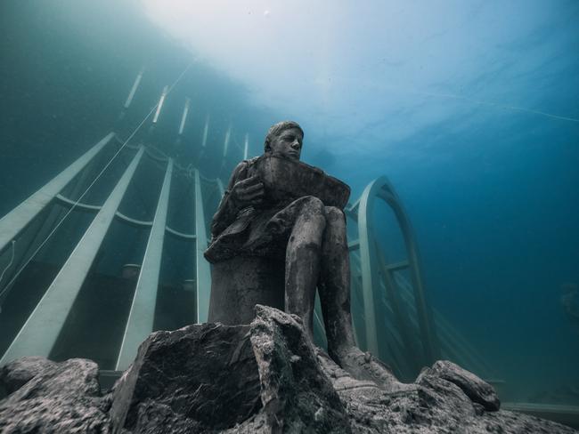 The works were created by artist Jason deCaires Taylor, who has created similar underwater art museums all around the world. Picture: Richard Woodgett