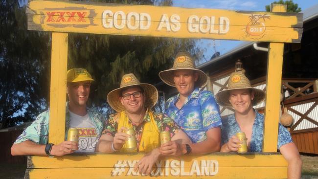 Yeppoon locals soak up the sun on XXXX Island during its operation. Photo: Contributed / The Capricorn Coast Mirror