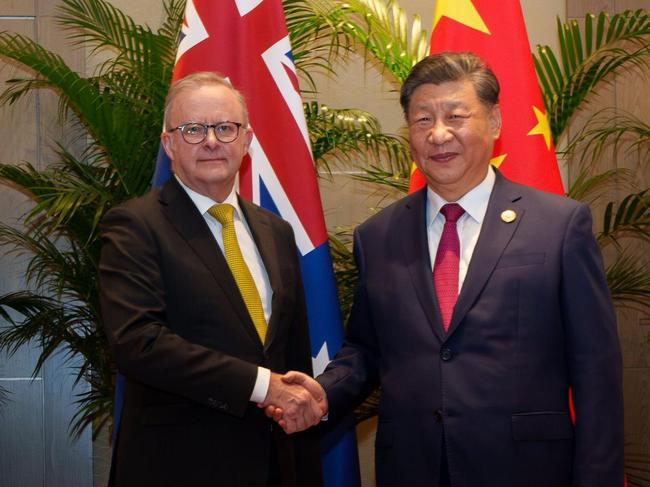 Prime Minister Anthony Albanese and China’s President Xi Jinping met on the sidelines of the G20 summit.